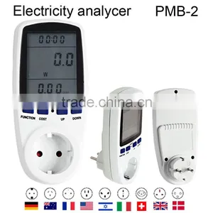 Europe Plug Energy Power Meter Socket With Electricity Usage Monitors thumbnail-1