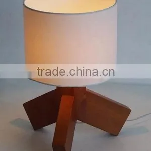 3-feet Wood Stand Table Lamp, Antique European Style Table Lamp for Home thumbnail-1