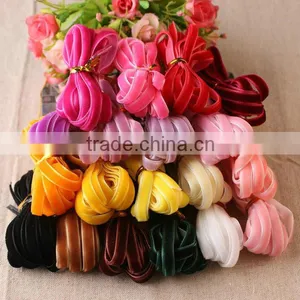 High Quality Kinds of Wide Beautiful Stretch Velvet Ribbon thumbnail-4