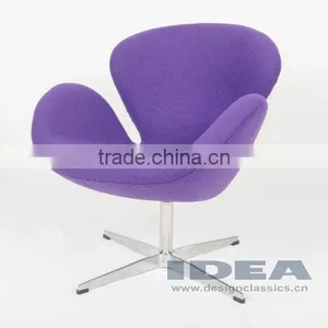Replica Arne Jocabsen Swan Chair - Purple Fabric thumbnail-1