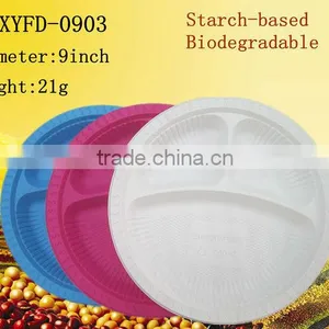 9 Inch Cornstarch Disposable Dinner Plates&dishes thumbnail-4