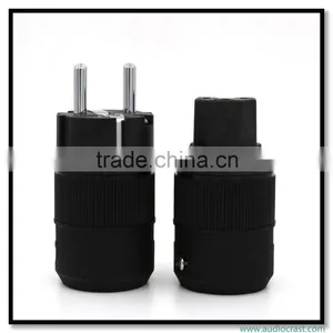 OEM/ODM Rhodium Plated Pure Copper Schuko Euro Power Plug Connector+Power IEC Connector Plug Audio thumbnail-2