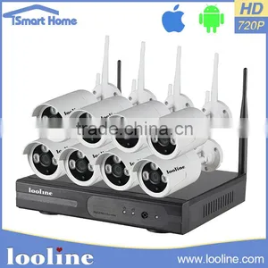 Looline High Quality Wireless Cctv Camera Systems Kit With 8pcs 720P IR Bullet Cameras 2.8-8mm Motorized Lens thumbnail-1