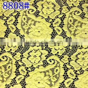 TH-8808 Spandex Lace With Gold Yarn Knitted Lace Jacquard Fabric Fashion Dress thumbnail-3