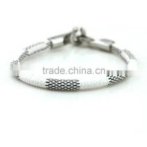 Faux Leather Wrap Bracelets,316 Stainless Steel Fake Leather Cuff ,fashion PU Wristbands thumbnail-2
