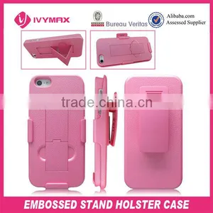 New Product Plastic Embossed Holster Case for Iphone5 Mobile Phone Case thumbnail-1