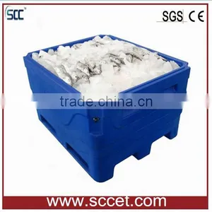 600Liter Blue Rotational Molded Fish Container, PE Plastic Fish Cooler Container thumbnail-4