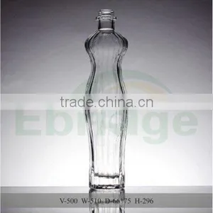 500ml Alcohol Bottles, Body Shaped Glass Liquor Bottles thumbnail-1