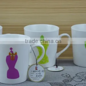 11OZ Golden Plating Design Full Decal Print Coffee Cups, Shiny Surface New Bone China Mug, KL8009-306 thumbnail-4