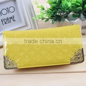 Cheap Wholesale Colorful Lady Use Top Grade Exquisite Leather Lady Wallet With Metal Decoration ,lady Wallet Manufacturer thumbnail-2