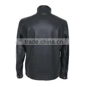 Fashion Outdoor Sport Entleman Varsity Softshell Down Leather Jacket thumbnail-2