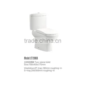 China Supplier Washdown Ceramic Two Piece Toilet Bowl ET280B thumbnail-1