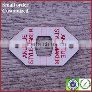 New Design Leather Fiber Pocket Fold Decoration Printed Clothing Brand Label thumbnail-3