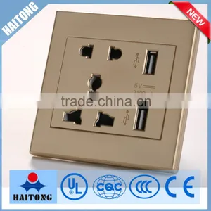 Electrical Wall Switch With Two USB Socket Manufactured in China thumbnail-1