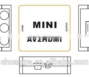 2015 Hot Factory Price MINI av to Hd up Scaler 1080P/720P,Top Quality Mini Composite AV To HD Video Converter thumbnail-6