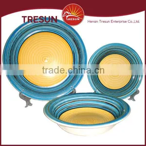 Round Shape 18pcs Handpainted Ceramic Dinnerware/stoneware Dinnerset Tableware Made in China thumbnail-4