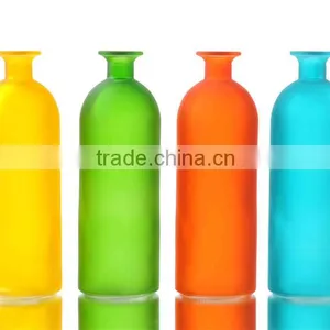 Daisy Cute Frosted Colored Glass Vase For Home Decor thumbnail-1