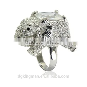 Lovely Animal Jewelry Design Kingman Elephant Crystal Rings thumbnail-1