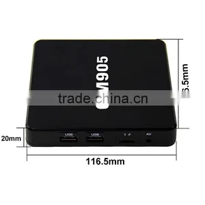 High Quality Amlogic S905 Quad Core 4K 3D 1080P Android TV Box Dvb T2 1GB RAM/ 8GB ROM With Bluetooth Wifi 802.11b/g/n Kodi15.2 thumbnail-5