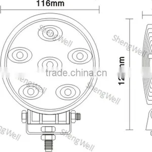18W 9--32V Round IP67 Epitsar 4" Real Factory Flood/spot Beam 1year Warranty Led Work Light 18w thumbnail-1