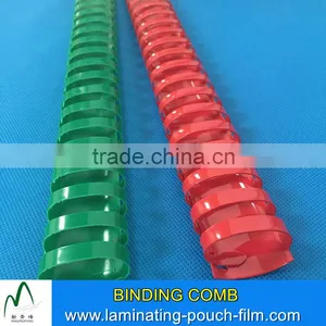 Colorful 19 21 Rings Plastic Comb Binding Spines Menu Book Binding Used PVC Binding Comb Manufacturer thumbnail-1
