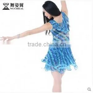 Wuchieal Belly Dance Costume for Performance, Ladies Sexy Leopard Dress thumbnail-5
