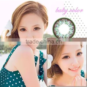 3 Tone Green Baby Color Cheap Eye Contacts thumbnail-1