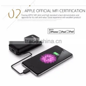 New Fashion 5200mAh Portable Power Bank With MFI Cable Built-in for I7 thumbnail-1