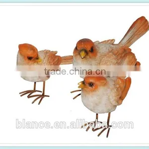 Resin Bird Figurine With Long Feet Home and Garden Decor thumbnail-1