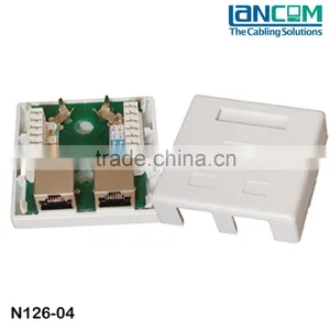 Lancom CE,RoHS,UL,cUL,VDE Certificate Standard Cat6 STP Surface Mount Box 2 Port, Krone Type thumbnail-1
