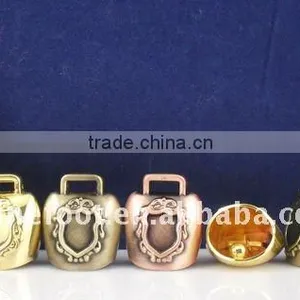 1.2''mini Metal Cow Bell A4-C07 With Logo Printed and Keyring Leather Strap as Souvenirs (E253) thumbnail-1