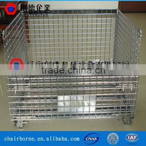 High Quality Warehouse Foldable Galvanized Steel Storage Cages Made in China thumbnail-1