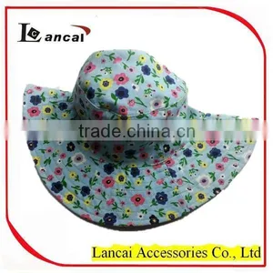 2016 Girls 100%cotton Reversible Floral Sunhat thumbnail-5