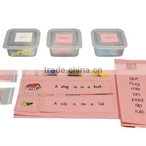 Montessori Toys for Kids Educational of Pink Scheme Reading Kit thumbnail-1