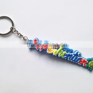 2016 The Newest Custom Design Letter Printing Soft PVC Rubber Keychains Wholesale thumbnail-1