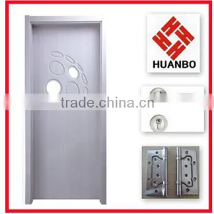 Modern Design Interior MDF Wooden PVC Living Room Door thumbnail-1