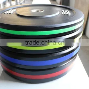 Colour Crossfit Weighlifting Rubber Bumper Plate 5KG 10KG 15KG 20KG 25KG thumbnail-2