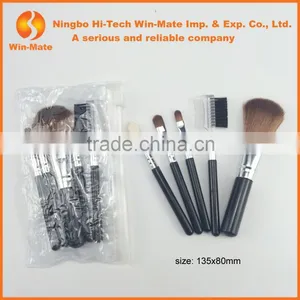 2015 Simple Black 5pcs Wooden Handle Personalized Makeup Brush Set thumbnail-1