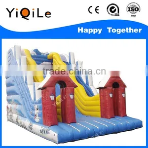 Winter Theme of Castle Inflatable With Sliding Bouncer Jump Castles for Sale thumbnail-1
