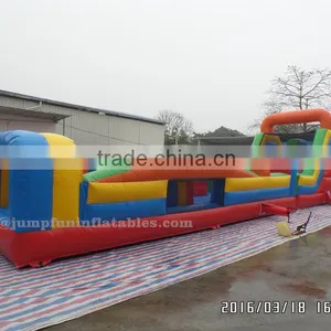 60feet Inflatable Obstacle Course for Sale, Cheap Inflatable Slide and Obstacle Challenge Children Bouncy Playground thumbnail-1