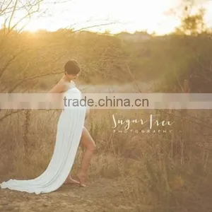 Fancy Photography Maternity Dress Pregnant Clothes Maxi Chiffon Dress thumbnail-1