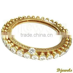 14K Gold Diamond Bracelets, Ladies Diamond Bracelets, Diamond Jewellery thumbnail-3