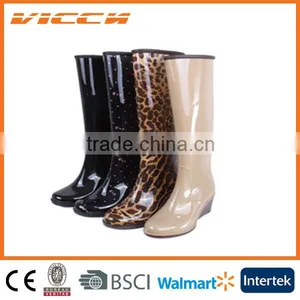 Tall Pvc Transparent High Heel Rain Boots in Zhejiang thumbnail-1