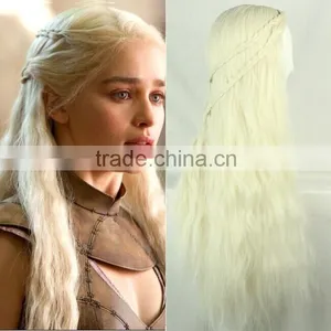 Vogue Women Curly Wavy Daenerys Targaryen Cosplay Party Long Wig Synthetic Hair thumbnail-1