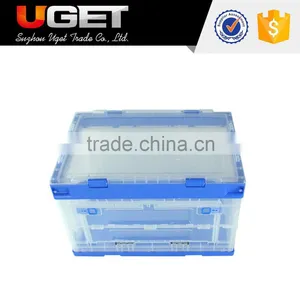 Factory Directly Sales Side Door Lid Foldable Collapsible Plastic Crate thumbnail-3