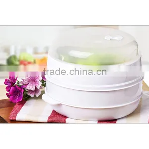 2 Tier Microwave Chinese Rice Noodle Portable Bun Vegetable Food Steamer thumbnail-2