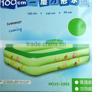 Wholesale Hot Sell Multifunction Pvc 2 Layers Rectangle Family Pool Toy for Outdoor Game thumbnail-1