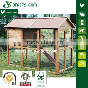 2017 Outdoor Wooden Chicken Coop With Large Run thumbnail-1