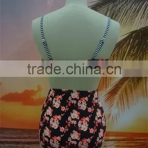 New Fashion Printed Flower Women Hot Sexy High Waist Bikini thumbnail-4
