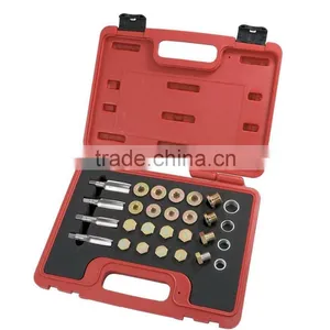 24pc Oil Pan Thread Repair Set M13 M15 M17 M20 Oil Pan Drain Plug Thread Repair Tool Set thumbnail-1